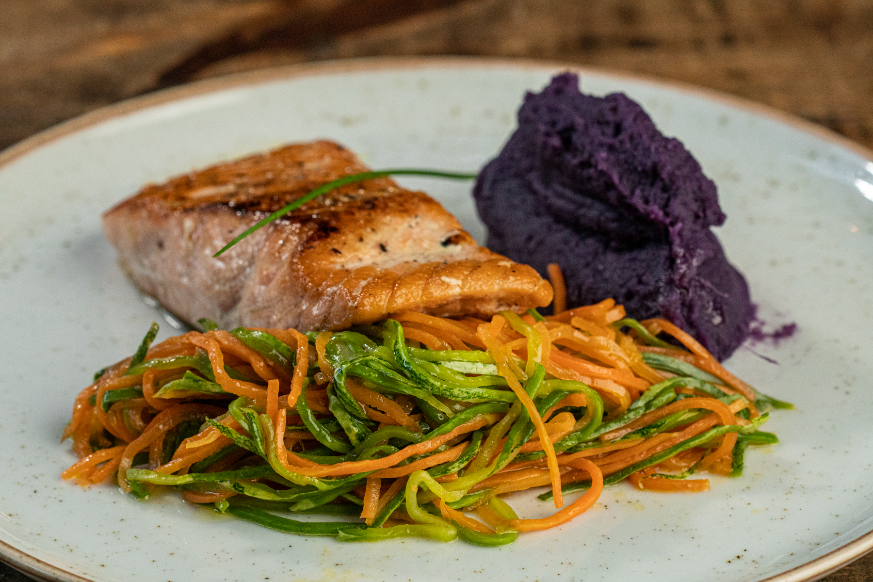 Fios de legumes sous-vide